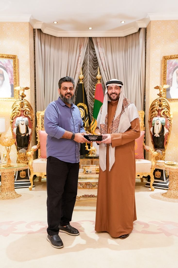 Umer Shauket with H.E. Suhail Mohammed Al Zarooni